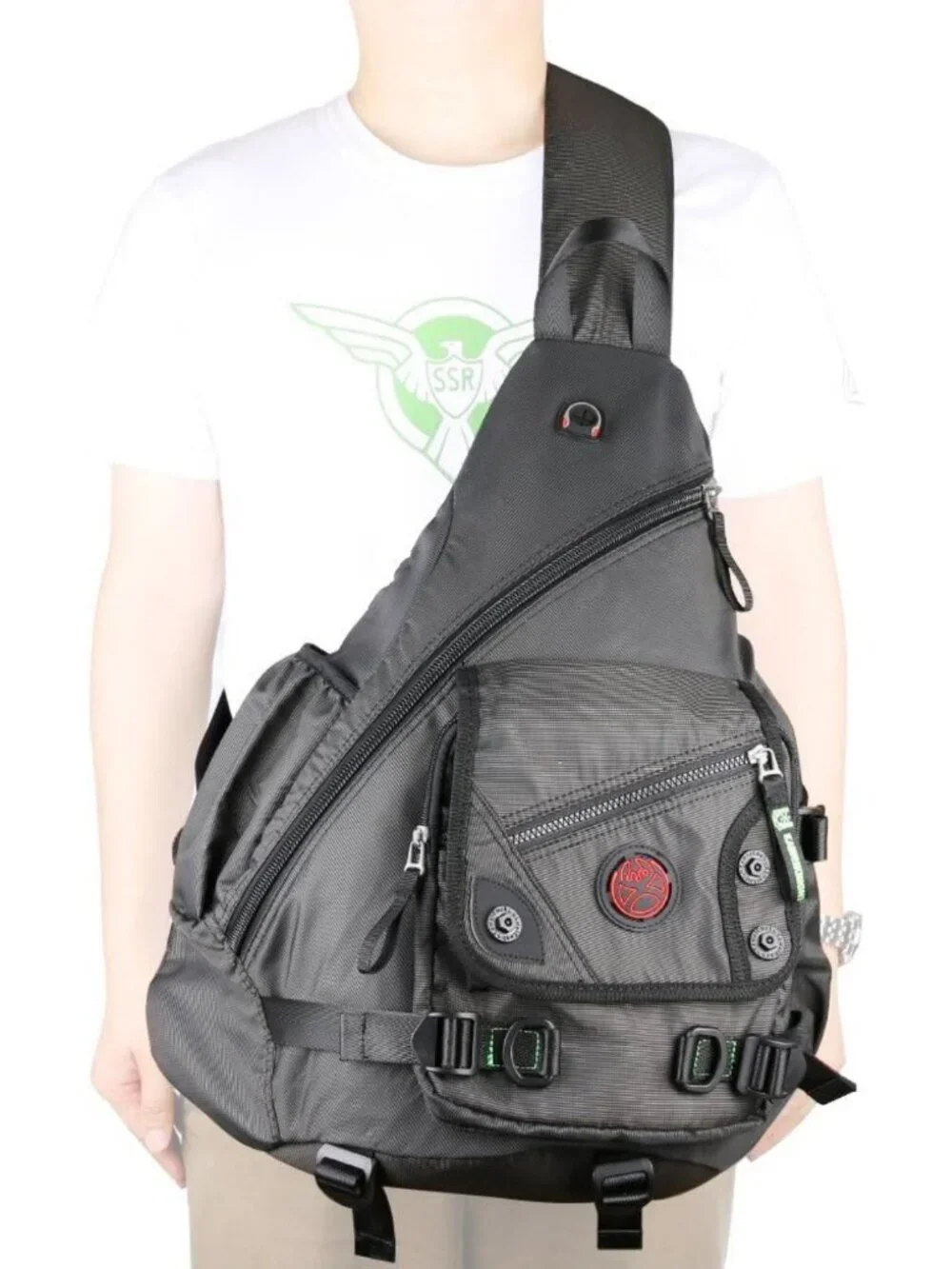 Large Sling Bag for Laptops - Stylish Crossbody Messenger Backpack for Travel